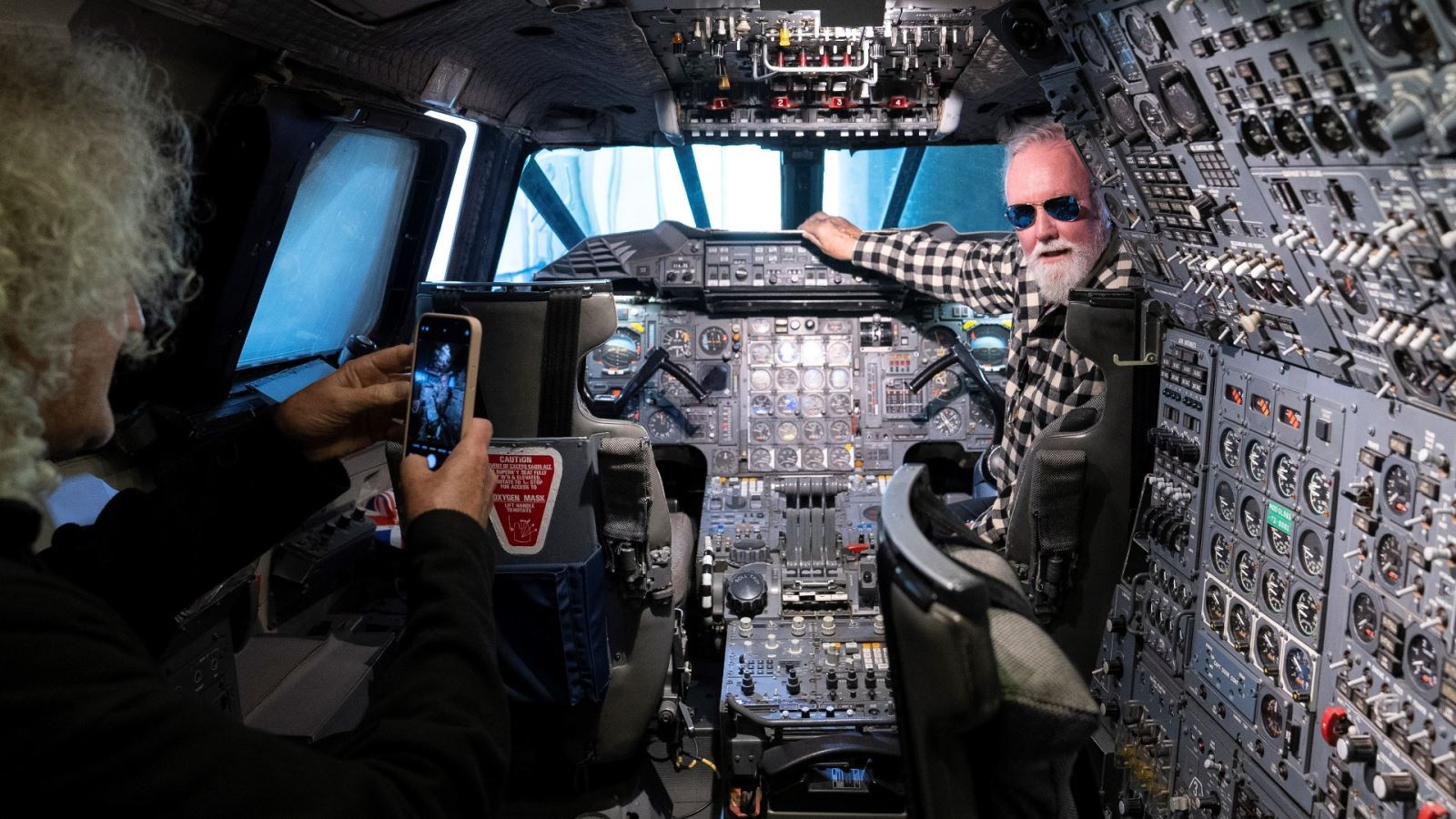 Brian May & Roger Taylor visit Concorde at Aerospace Bristol